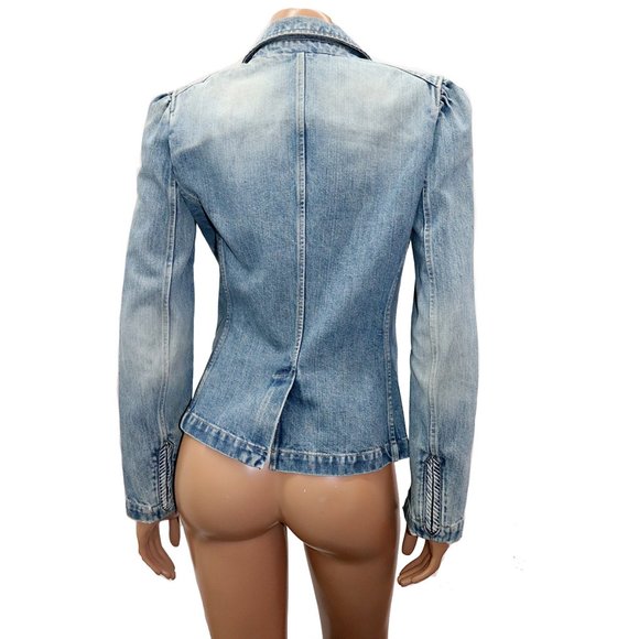 MARC JACOBS Slim Fitted Blazer Style Denim Jacket 4 - Picture 5 of 6